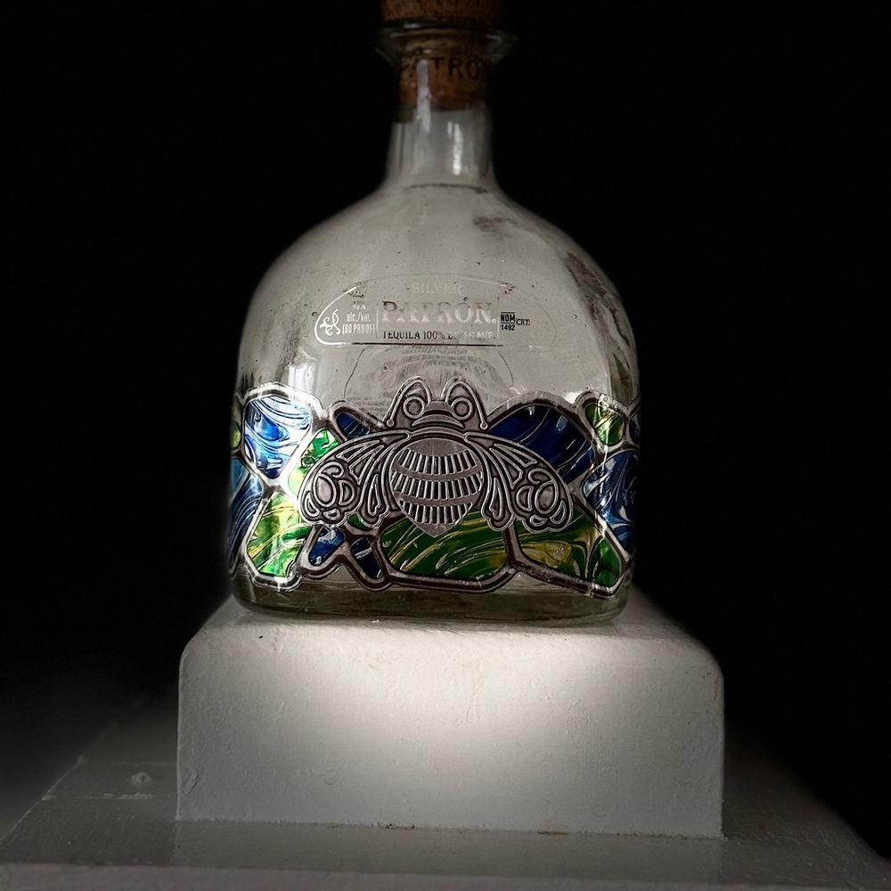 Patron Tequila Silver Blanco 1L EMPTY bottle for decor - Picture 4 of 6